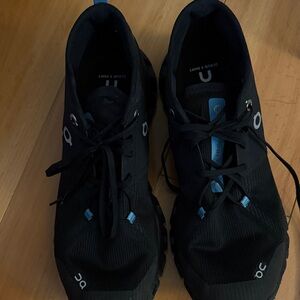 On Women's Black and Blue Athletic Shoes